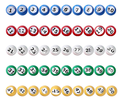 Bolas De Números Para Máquina De Lotería De Juegos 1 A 50 .