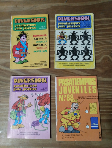 Lote 4 Revistas Diversión, Pasatiempos Para Jovenes. Iru (Usado)