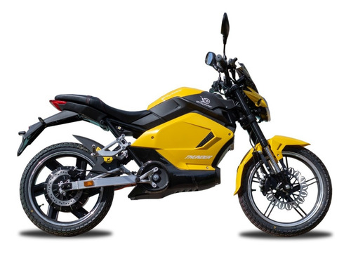 Imagen 1 de 18 de Moto Eléctrica 3000w Batería Litio 72v 35ah Thunder Amarillo