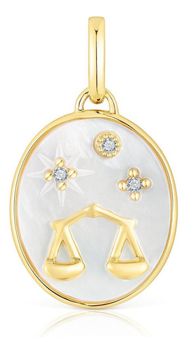 Colgante Libra De Vermeil Con Nácar Tous Horoscope Color Dorado