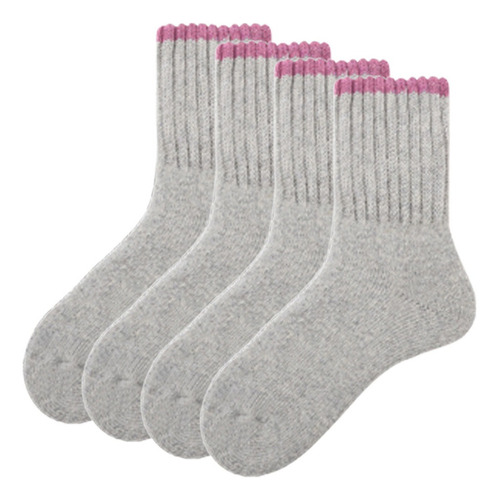 A Pack De 4 Calcetines De Lana Merino Mujer Calcetas Para