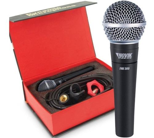 Microfono Novik Fnk-580 Cardioide Dinámico Direccional Cable