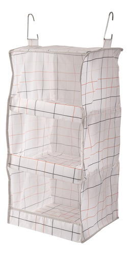 Organizador Colgante 3 Niveles Tela Remeras Dormitorio Ropa Color Gris