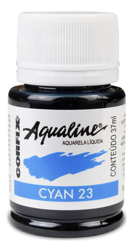 Tinta Aquarela Aqualine Corfix 37ml Cor Cyan - 23