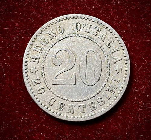 Moneda 20 Centésimos Regno De Italia 1894 Km 28 Oferta (Usado)