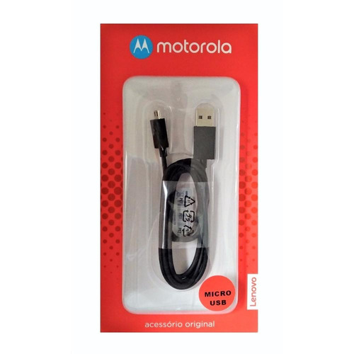 Imagem 1 de 1 de Cabo De Dados Original Motorola Usb/micro Usb Preto