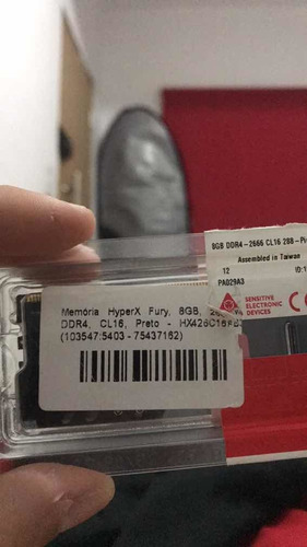 Memória Hyperx Fury 8gb 2666mhz