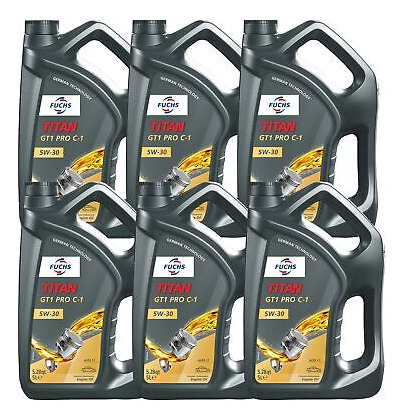 Fuchs 30 Liter Titan Gt1 Pro C-1 Sae 5w-30 Engine Oil 6  Lld