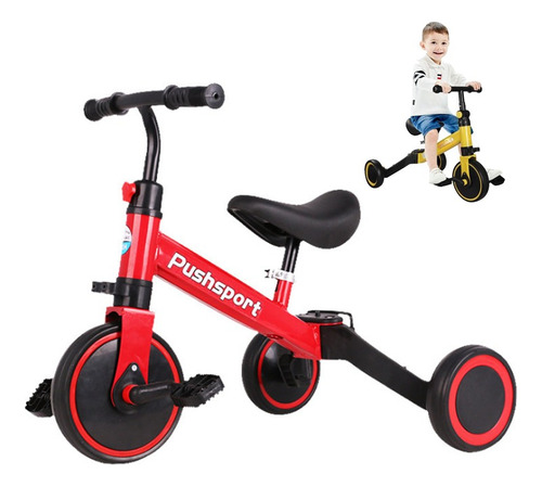 Triciclo Bicicleta De Equilibrio Sin Pedales Para Niño 3 En1