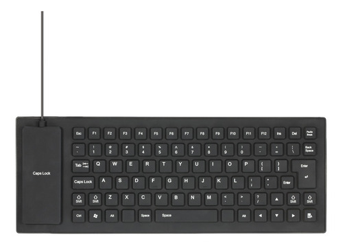 Teclado Teclas Dobrável Dobrável Rollup Usb Com Fio Silicone