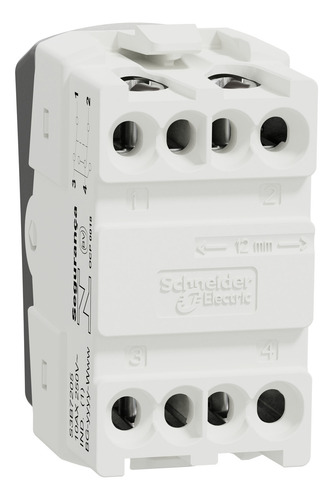 Módulo Miluz Interruptor Intermediario 10a 250v Alumínio Sch Cor Prateado