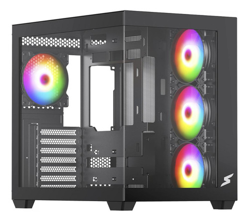 Gabinete Gamer Superframe Fusion, Mid Tower, Preto, Sem Fan