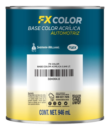 Fx Base Color 1 Lt Color Azul Indo Sherwin Williams 32409510
