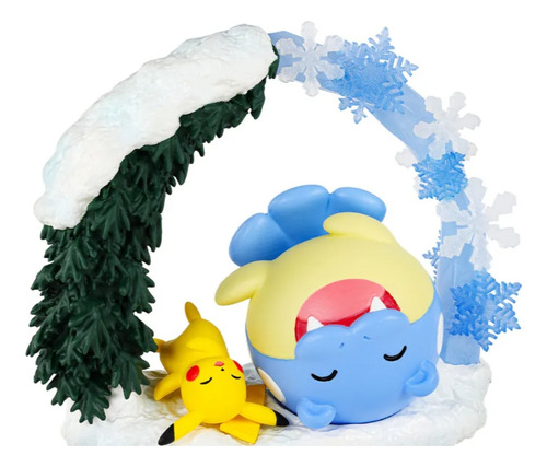 Figura Pokémon Diorama Circular Pikachu & Spheal