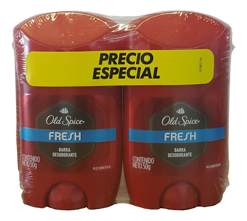 Desodorante Barra Old Spice Fresh 50  2 Un