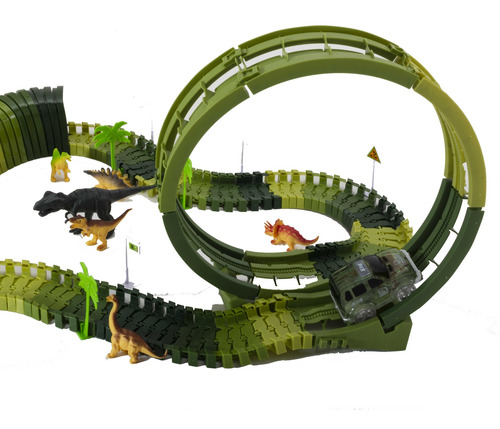 Pista Trilha Maluca Dinossauro Track Looping 119 Peças