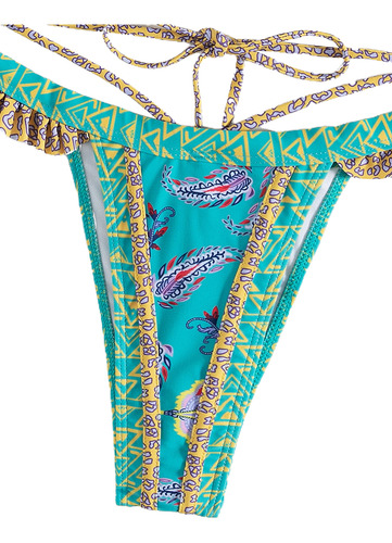 Conjunto De Bikini Para Mujer, Sujetador De Estilo Étnico Co