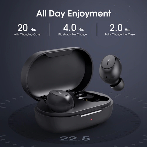 Imagem 3 de 9 de Fone Bluetooth Mpow Mdots 20hrs Musica Ipx6 À Prova D'água