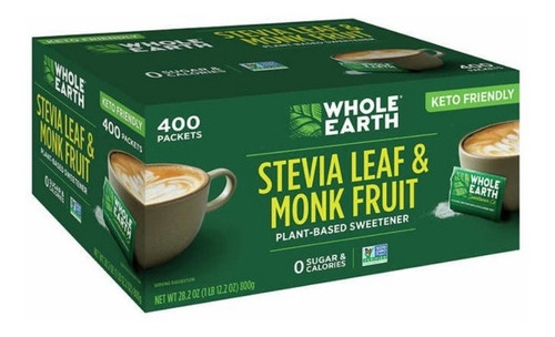 Stevia Leaf & Monk Fruit Keto Friendly 400 Pack Importado