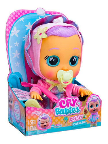 Cry Babies Muñeca Dressy Coraline Bebés Llorones Imc Toys