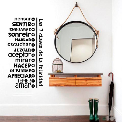 Vinilo Moderno Decorativos -  Las 7 Claves - 30 Cm X 58 Cm