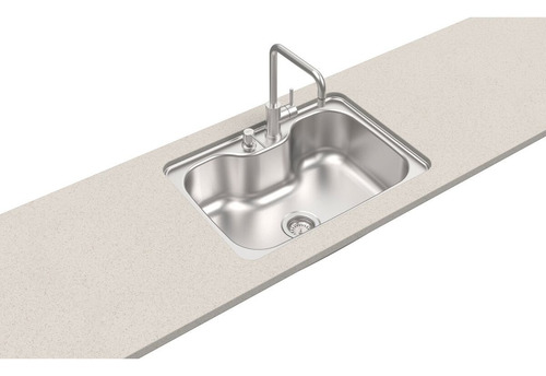 Cuba para cozinha simple Tramontina Morgana 60 FX Undermount de aço inoxidável color inox acetinado fosco