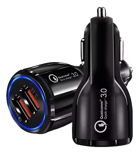 Cargador Para Carro Auto Doble Usb 12v Carga Rápida Usb 3.0