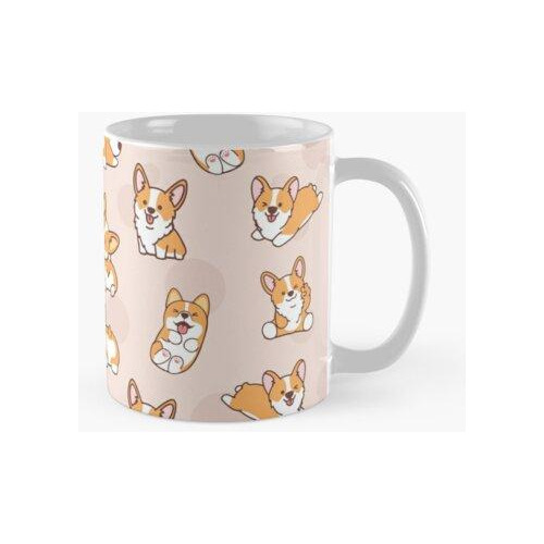 Taza Diversión Con Cachorros Corgi Calidad Premium