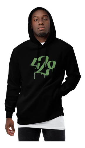 Sudadera 420 Mariguana. Mary Jane. Weed. Blanco Y Negro