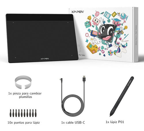 Imagen 6 de 10 de Tableta Gráfica Digitalizadora Xp-pen Deco Fun S Roja