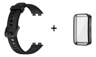 Pulseira Para Huawei Band 8 De Silicone + Case Tpu Protetora