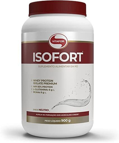 Isofort Whey Protein Isolada (900g) Vitafor - Todos Sabores