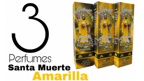 Perfume Esotérico Santa Muerte Dinero Amarilla Para Dinero 2