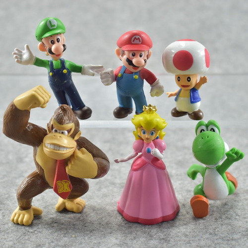18 Pcs Super Mario Bros Pvc Figuras De Acción Juguetes Luigi 