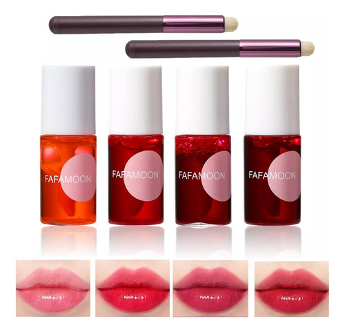 Q Brillo De Labios B De Larga Duración Fafamoon, 4 Unidades