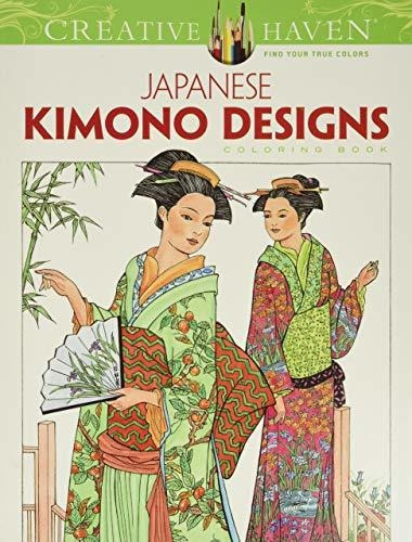 Book : Creative Haven Japanese Kimono Designs Coloring Book