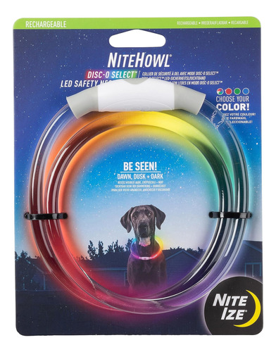 Collar De Seguridad Recargable Led Nitehowl, Disc-o Select