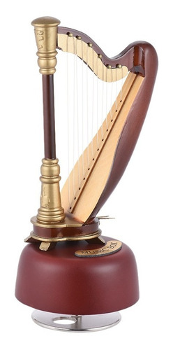 Caja De Música De Arpa De Madera Para Regalo Niños