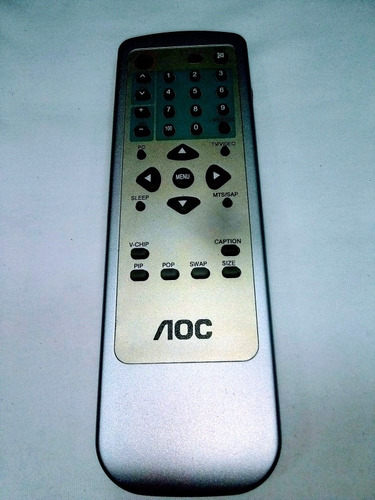Imagen 3 de 3 de Control Remoto Tv Aoc Led Lcd Convencional Con Pilas