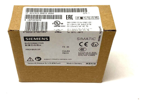 Siemens 6es7972-0bb12-0xa0 Simatic Profibus Dp Bus C Ccr