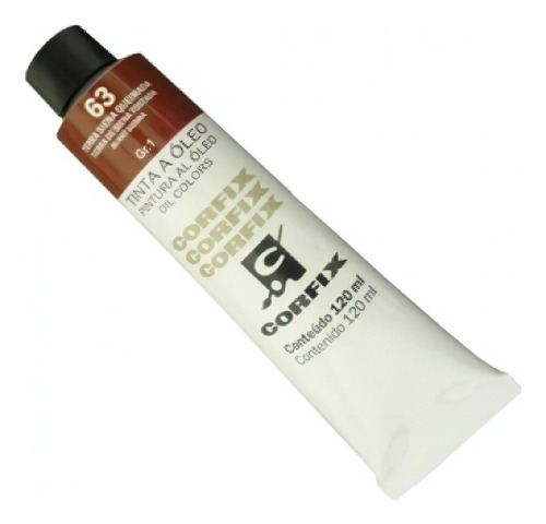 Corfix Tinta A Oleo 120ml Cor do óleo Terra Siena Queimada 63