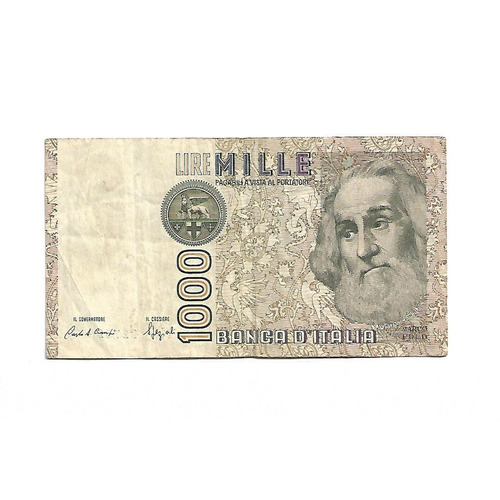 Cédula Nota Original 1000 Lire Da Itália 1982 I-596