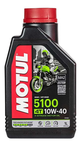 Aceite Para Motor Motul 5100 10w-40 1l Aceite Motos Sintetic