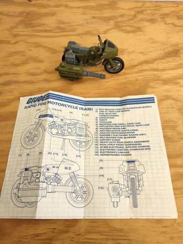 Gi Joe Motorcycle Rapid Fire Con Instructivo 