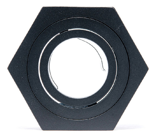 Marco Sobreponer Negro Hexa S, Con Imán, Base Gu10 Y Mr16