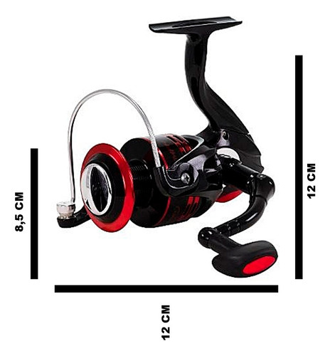 Reel Spinit Triumph Se3000 Pesca Frontal Agente Oficial Color Negro
