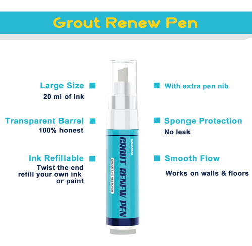 2 Marcador Gris Renovador De Juntas De Azulejos 20ml + Acces