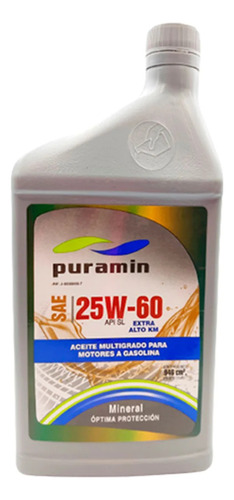 Aceite De Motor Puramin 25w60 Valvulina Toda Vzla!!