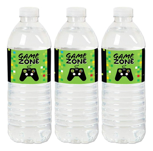 Game Zone - Etiquetas Adhesivas Botella De Agua De Fies...