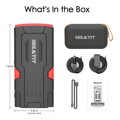 Arrancador De Coche Portátil De 800a Máximo Beatit Bt-d11